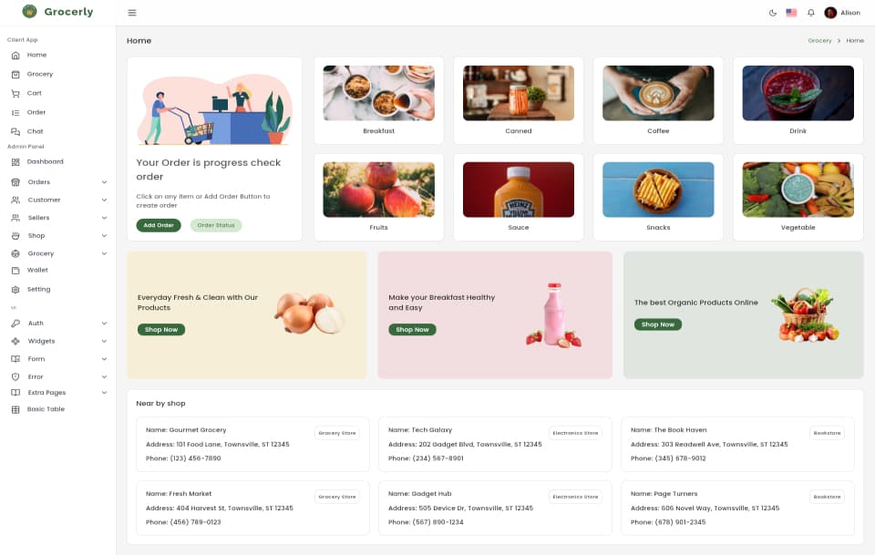Grocerly - Grocery Delivery & Admin Ecosystem